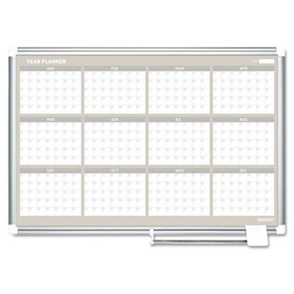 Bi-Silque MasterVision 12 Month Planner- 48x36- Aluminum Frame GA05106830